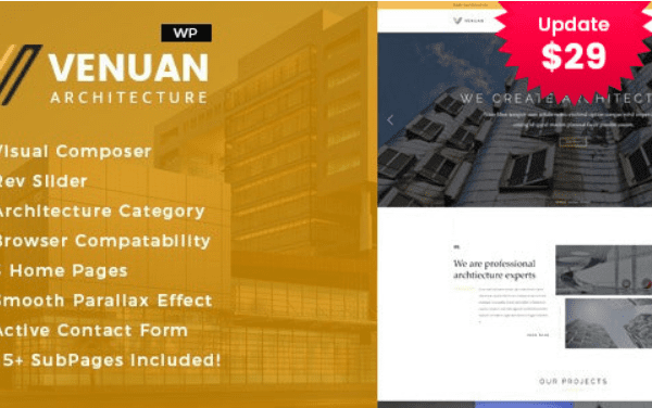 Venuan v2.0 建筑设计 WordPress 主题下载