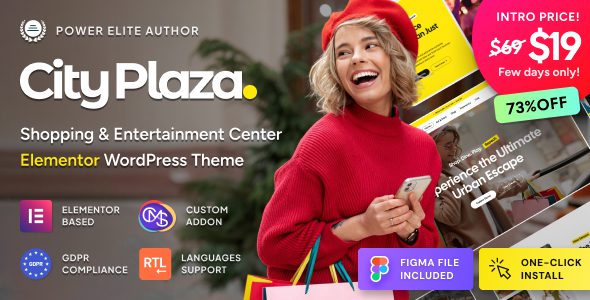 City Plaza v1.0.1 – 娱乐中心和购物中心 WordPress 主题下载