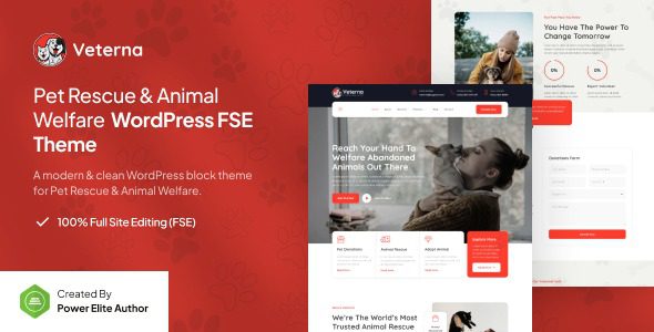 Veterna v1.0.1 宠物救援与动物福利 FSE WordPress 主题下载