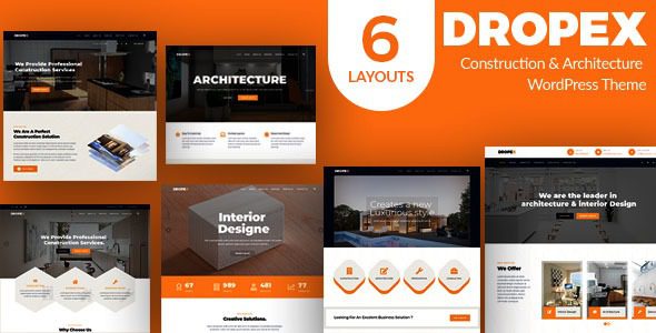 Dropex v2.0 建筑 WordPress 主题下载