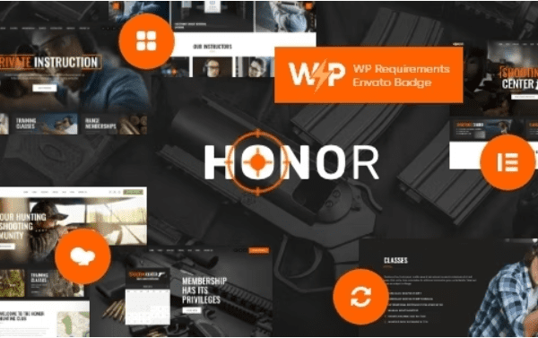 Honor v2.3.0 射击俱乐部和武器商店 WordPress 主题下载