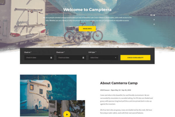 MotoPress Campterra v1.5.4 户外探险网站的露营WordPress主题下载