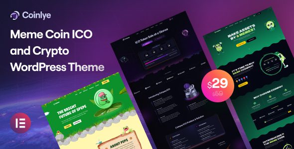 Coinlye v1.0.0 – Meme coin ICO 和加密 WordPress 主题下载