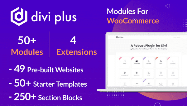 Divi Plus 50 Powerful Modules for Divi Theme v2.0.1 Divi Plus 50 个强大的 Divi 主题模块插件下载