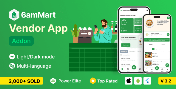 6amMart – Vendor App v3.8 供应商应用程序app源码下载