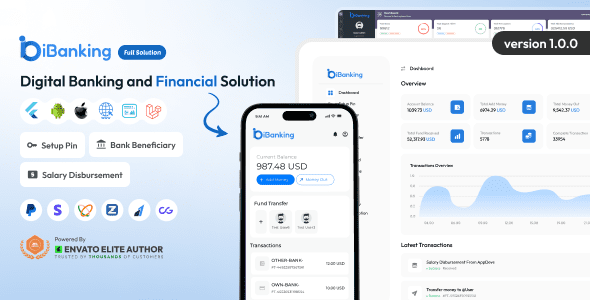iBanking v1.0.0 – 数字银行和金融解决方案PHP源码下载
