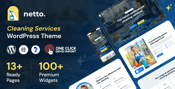 Netto v1.0.1 清洁公司 WordPress 主题下载