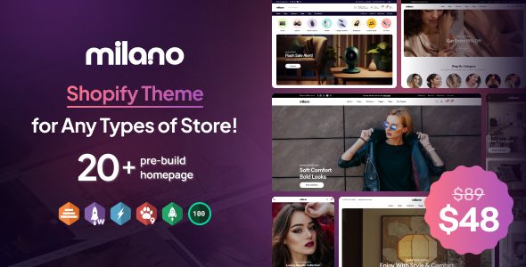 Milano v1.0.6 – 多用途 Shopify 主题 OS 2.0 下载