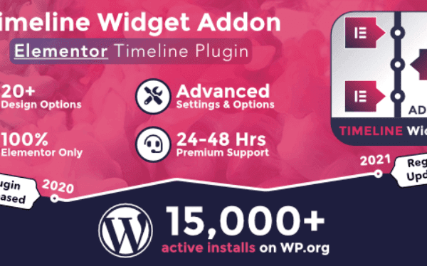 Cool Timeline Pro Timeline Widget Pro Addon For Elementor v2.5.3 Elementor时间轴发展历史设计插件下载