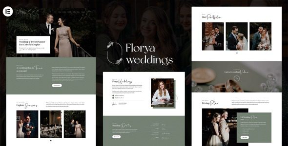 Florya v2.2.4 婚礼和活动策划师 Elementor WordPress 主题下载