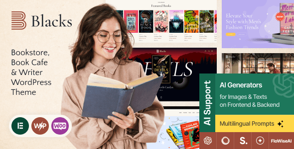 Blacks v1.7.0 – 书店、书吧和作家 WordPress 主题下载