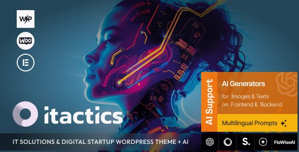 ITactics v1.6.0 – IT 解决方案和数字初创 WordPress 主题 + AI 主题下载