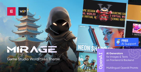 Mirage v1.0-游戏工作室 WordPress 主题下载