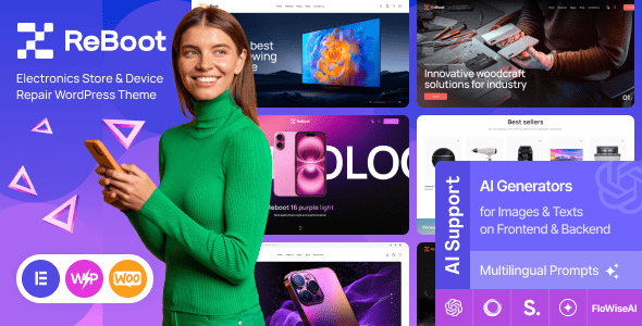 Reboot v1.5 – 电子商店和设备维修 WordPress 主题下载