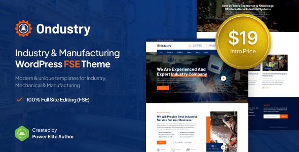 Ondustry v1.0.2 工业与制造业 FSE WordPress主题下载