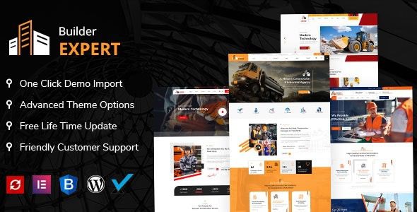 Builder Expert v1.6 建筑和建筑 WordPress 主题下载