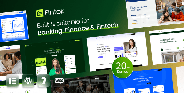 Fintok v1.0.1 银行金融和金融科技 WordPress 主题下载