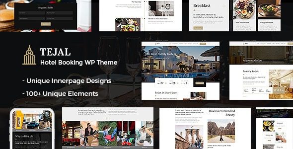 Tejal v3.2 WordPress 酒店预订主题下载