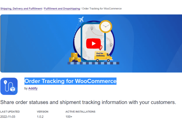 Order Tracking for WooCommerce v1.2.3 [by Addify] 订单物流追踪wordpress插件下载