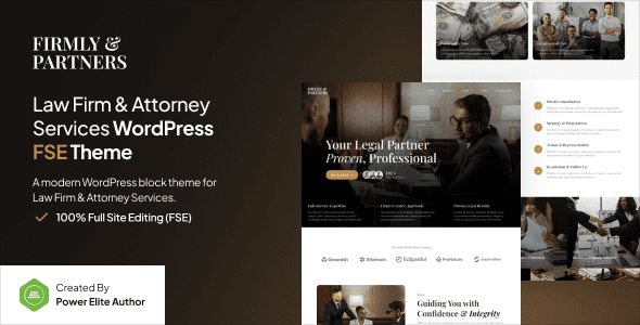 Firmly v1.0.0 – 律师和律师 FSE WordPress 主题下载