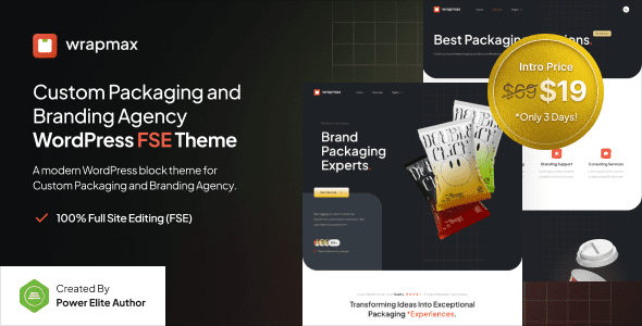 Wrapmax v1.0.0 – 定制包装和品牌代理 FSE WordPress 主题下载