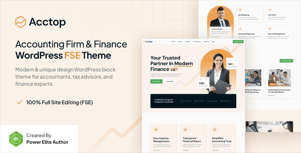Acctop v1.0.0 – 会计师事务所和金融 FSE WordPress 主题下载