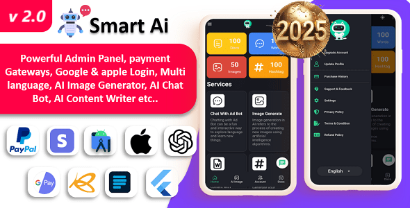 Smart AI app v2.0 – ChatGPT AI – AI Android + iOS + Web 带管理面板app源码下载