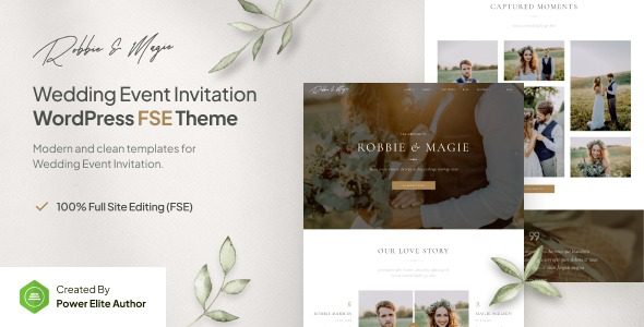 Robbie & Magie v1.0.1 婚礼活动邀请WP主题下载