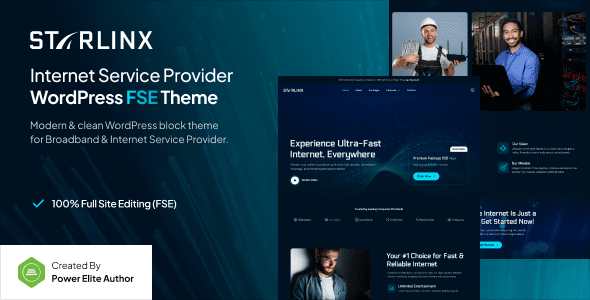 Starlinx v1.0.2 宽带和互联网WordPress主题下载