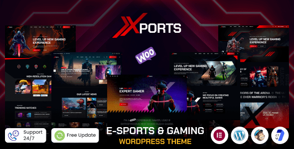 Xports v1.0.0 电子竞技和游戏 WordPress 主题下载