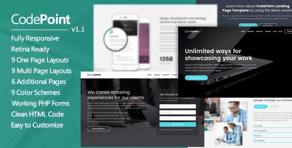 CodePoint v1.2.5 登陆页面 WordPress 主题下载