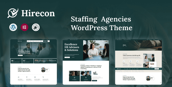 Hirecon v1.0.0 人力资源代理机构 WordPress 主题下载