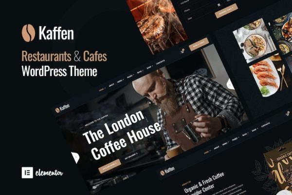 Kaffen v1.2.6 餐厅和咖啡厅 WordPress 主题下载