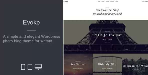 Evoke v2.5.5 照片故事 WordPress 博客主题下载