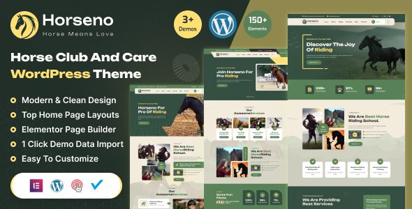 Horseno v1.1.1 – 马术俱乐部和骑马运动 WordPress 主题下载