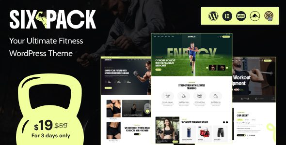 SixPack v1.0.1 – 健身 WordPress 主题下载