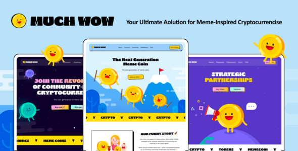 MuchWow v1.0.1 – Meme coin ICO 和 Crypto WordPress 主题下载