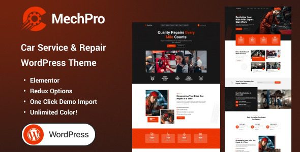 Mechpro v1.0.0 汽车服务和维修WordPress主题下载