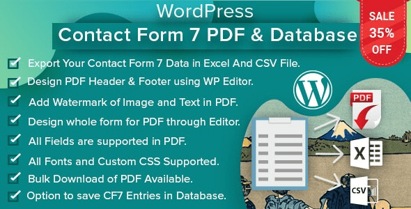 WordPress Contact Form 7 PDF, Google Sheet & Database v3.0.0 WordPress 联系表单 7 PDF、Google Sheet 和数据库插件下载