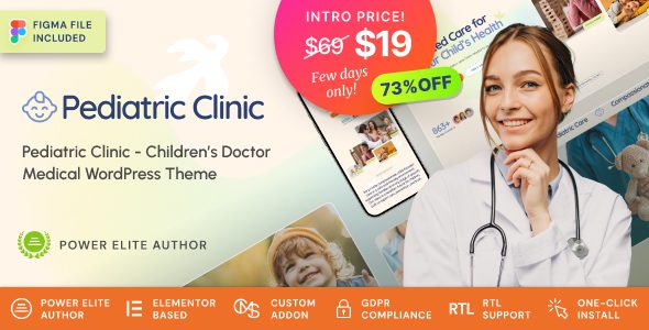Pediatric Clinic v1.0.1 – 儿童和家庭医生医疗 WordPress 主题下载