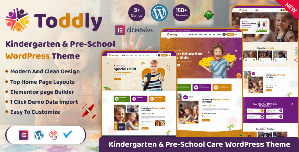 Toddly v1.1.0 儿童和幼儿园WordPress主题下载