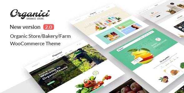 Organici v2.1.2 有机商店面包店 WooCommerce 主题下载