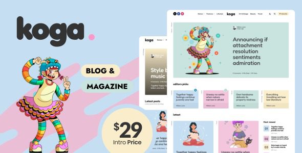 Koga v1.0.8 博客和杂志WordPress主题下载