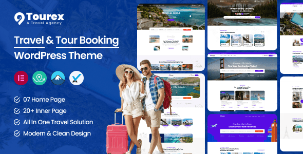 Tourex v1.0.2 – 旅游预订 WordPress 主题下载