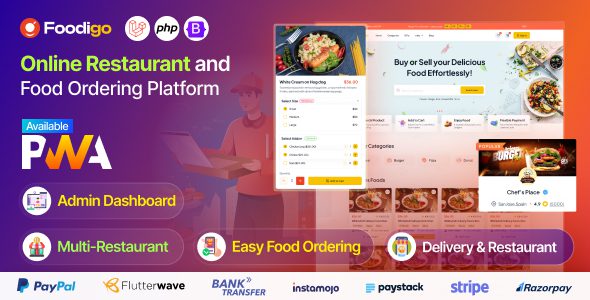 Foodigo v2.0.0 – 多餐厅和在线食品订购系统市场PHP源码下载