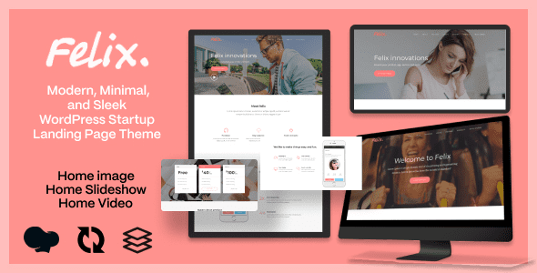 Felix. v1.0.5 创业公司着陆页 WordPress 主题下载