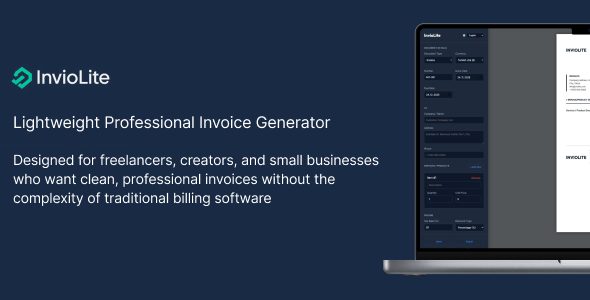 InvioLite v1.0 – 轻量级专业发票生成器PHP源码下载