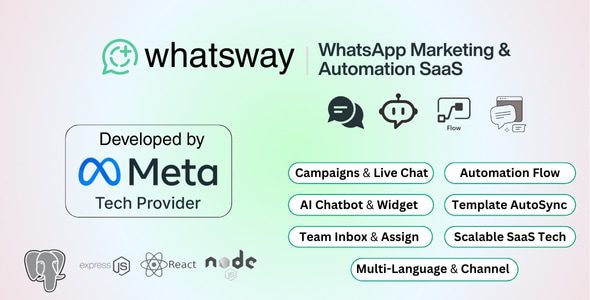 Whatsway v3.5 – 集成了机器人、聊天、批量发送和人工智能功能的 WhatsApp 营销与自动化 SaaS 平台源码下载