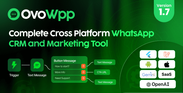 OvoWpp v2.0 – 完整的跨平台 WhatsApp CRM 和营销工具PHP源码下载