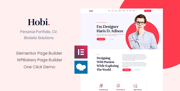 Hobi v2.0.2 个人作品集 WordPress 主题下载